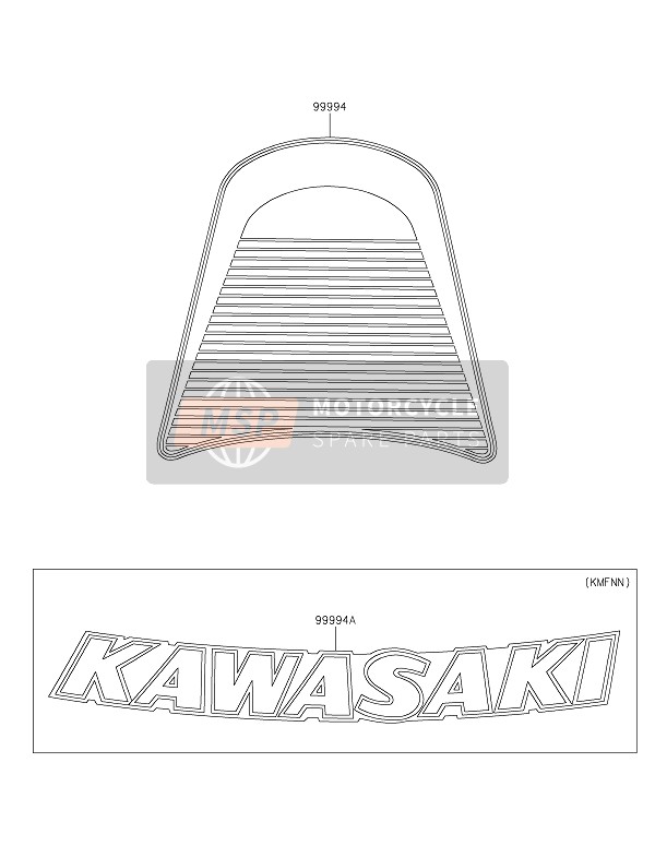 Kawasaki Z900RS 2021 Accessorio (Decalcomanie) per un 2021 Kawasaki Z900RS
