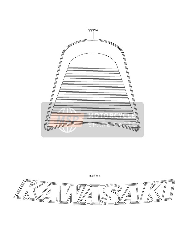 Kawasaki Z900RS CAFE 2021 ACCESSORY (DECALS) for a 2021 Kawasaki Z900RS CAFE