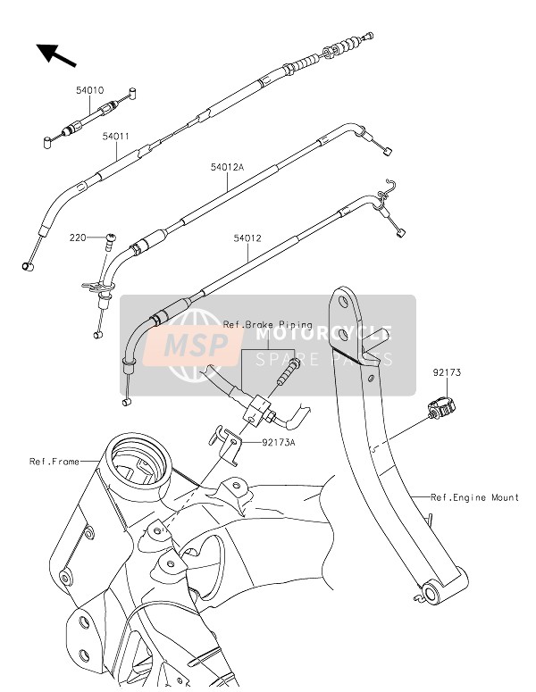 Kawasaki Z1000R 2021 CABLES for a 2021 Kawasaki Z1000R