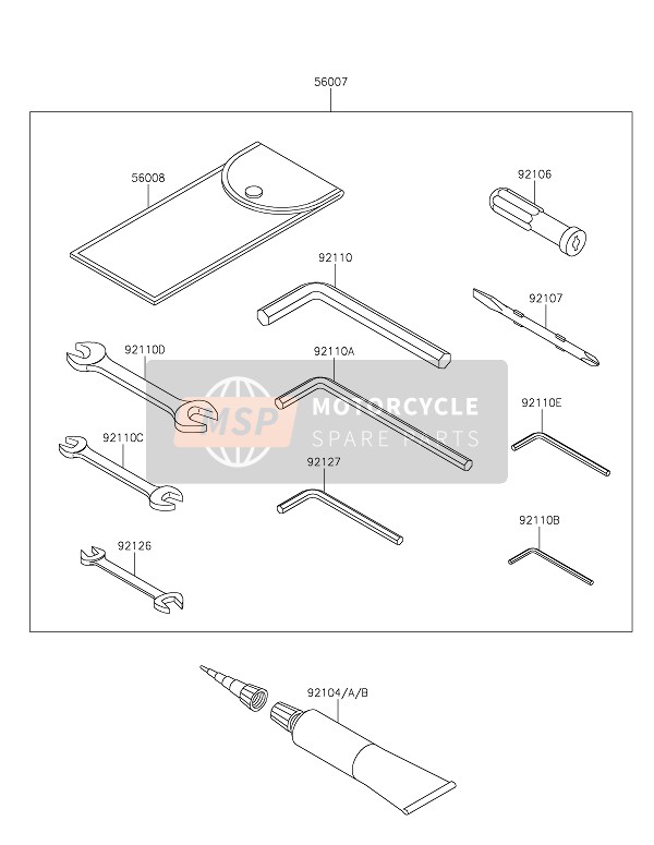 Kawasaki Z1000R 2021 Outils des propriétaires pour un 2021 Kawasaki Z1000R