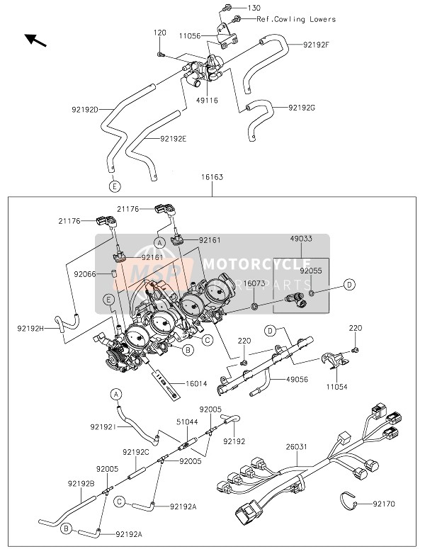 Kawasaki ZZR1400 2021 DROSSELVENTIL für ein 2021 Kawasaki ZZR1400