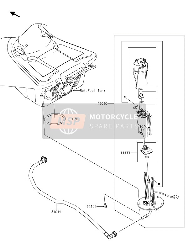 Kawasaki ZZR1400 2021 Pompe à carburant pour un 2021 Kawasaki ZZR1400