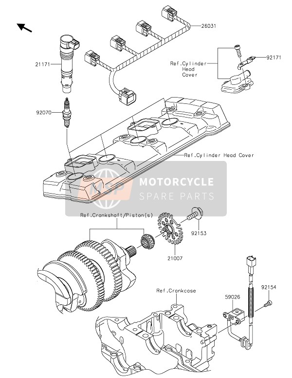 Kawasaki ZZR1400 2021 ZÜNDANLAGE für ein 2021 Kawasaki ZZR1400