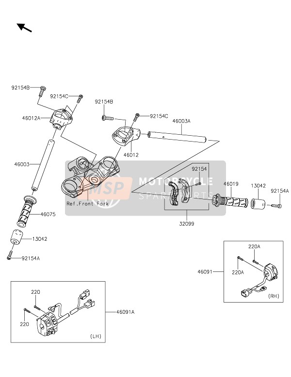 Kawasaki ZZR1400 2021 LENKER für ein 2021 Kawasaki ZZR1400