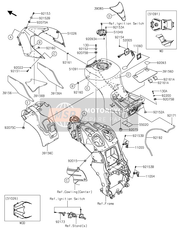 Kawasaki ZZR1400 2021 TANK für ein 2021 Kawasaki ZZR1400