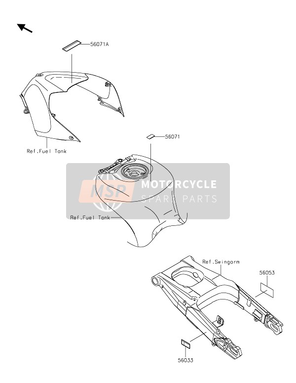 Kawasaki ZZR1400 2021 ETIKETTEN für ein 2021 Kawasaki ZZR1400