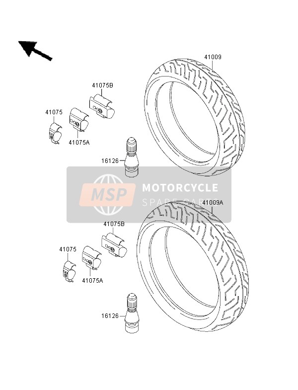 Kawasaki NINJA ZX-7RR 1996 Tyres for a 1996 Kawasaki NINJA ZX-7RR