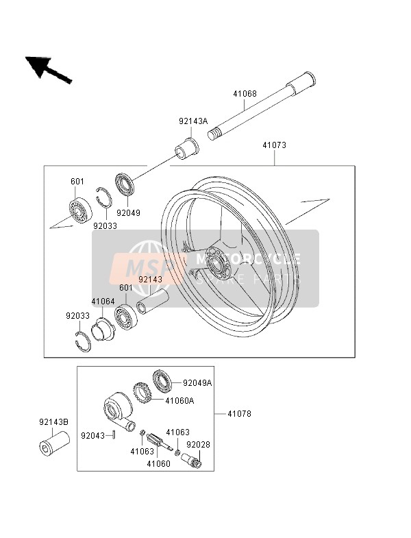 410731496F8, WHEEL-ASSY,Fr,J.S.Violet, Kawasaki, 0