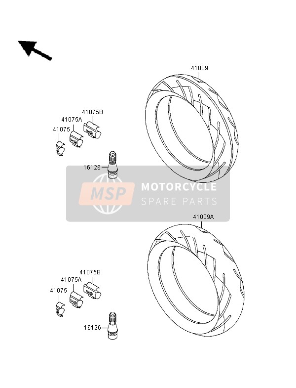 Kawasaki NINJA ZX-9R 1996 Tyres for a 1996 Kawasaki NINJA ZX-9R