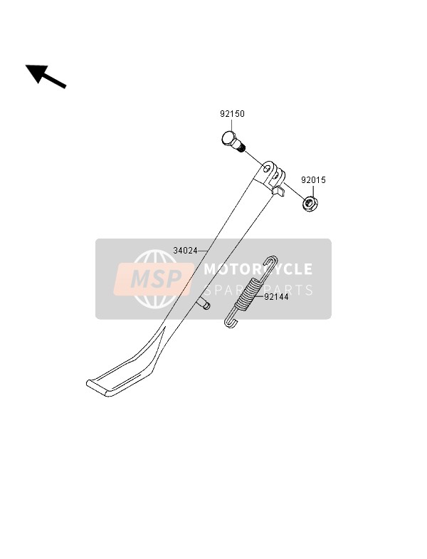 921450085, Spring,Side Stand, Kawasaki, 2