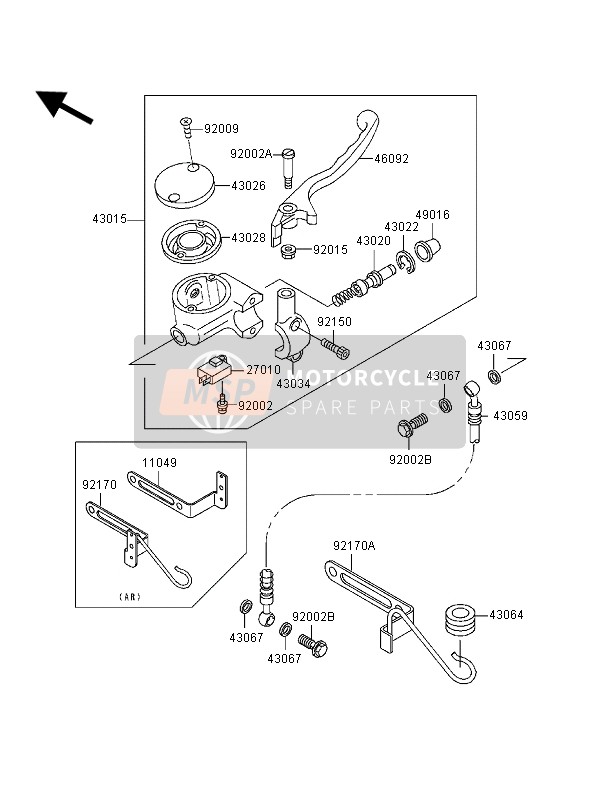 921701651, Clamp,Hose, Kawasaki, 1