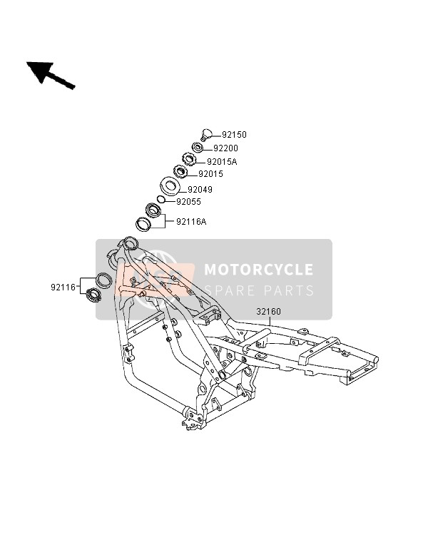 321601362EZ, FRAME-COMP, C.Gray, Kawasaki, 0