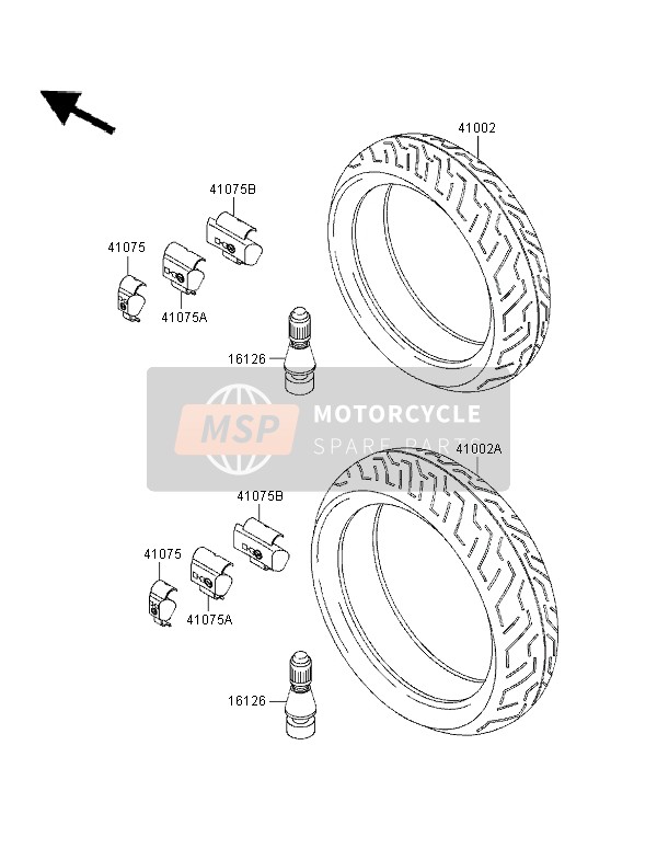 Kawasaki ZZR-1100 1996 Llantas para un 1996 Kawasaki ZZR-1100