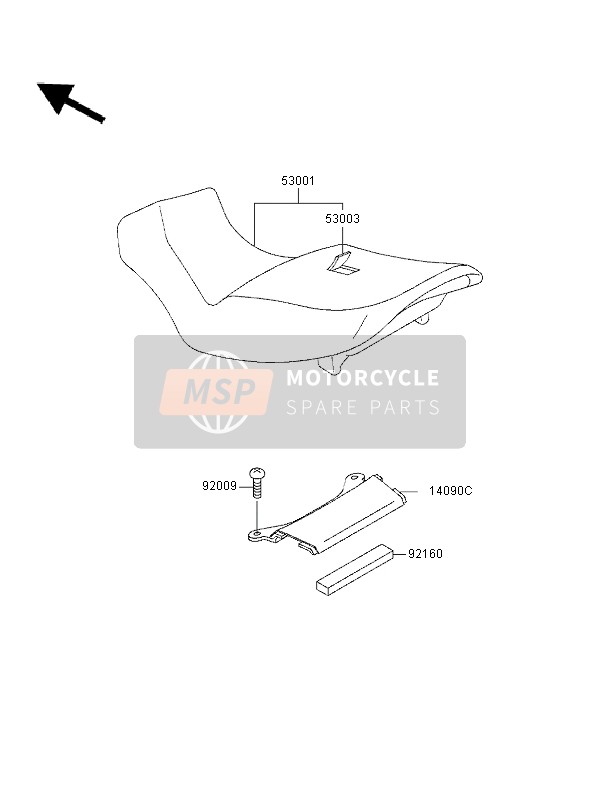 Kawasaki ZZR-1100 1996 Seat for a 1996 Kawasaki ZZR-1100