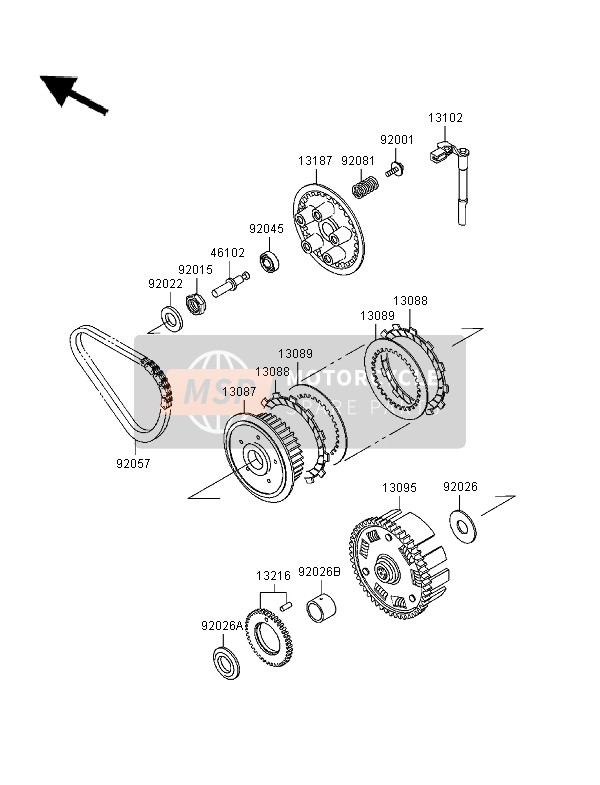 Kawasaki ER-5 1997 Clutch for a 1997 Kawasaki ER-5