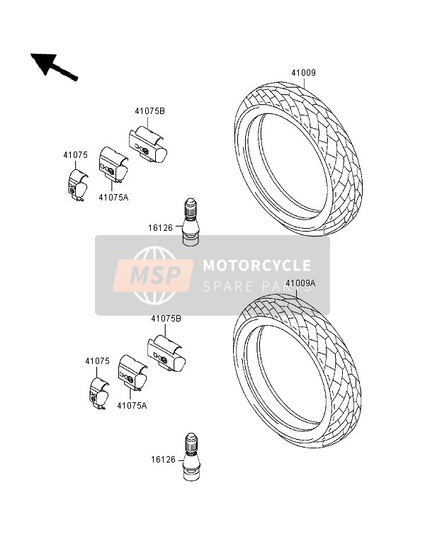 Kawasaki ER-5 1997 Tyres for a 1997 Kawasaki ER-5