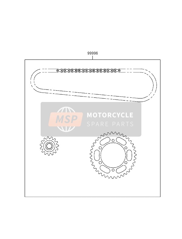 Kawasaki ER-5 1997 Kit chaîne pour un 1997 Kawasaki ER-5