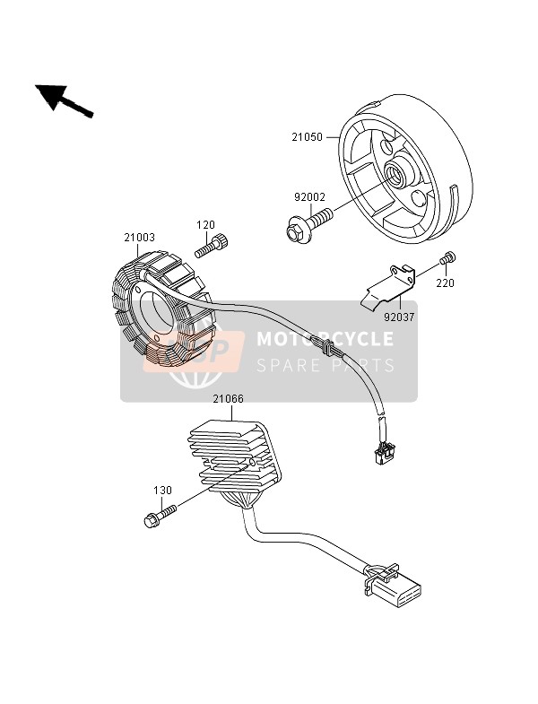 Kawasaki GPZ500S 1997 Generator for a 1997 Kawasaki GPZ500S