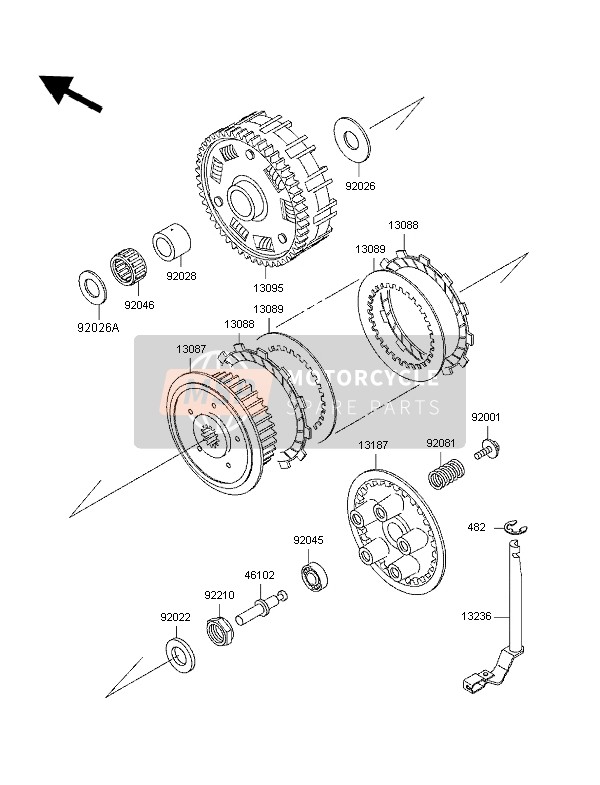 Kawasaki VN800 1997 Clutch for a 1997 Kawasaki VN800