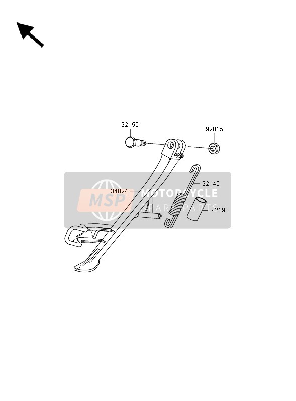 Kawasaki Z1000 2005 Supporter pour un 2005 Kawasaki Z1000