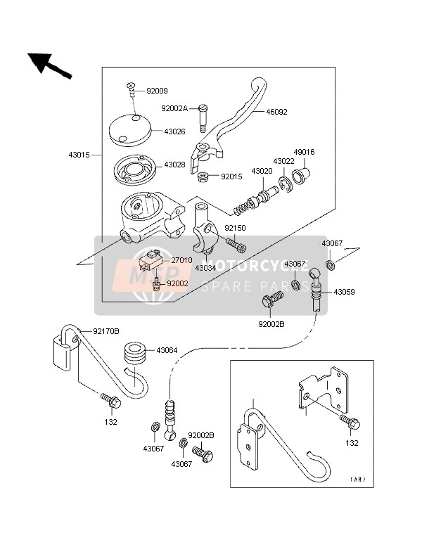 Kawasaki VN800 1997 Front Master Cylinder for a 1997 Kawasaki VN800