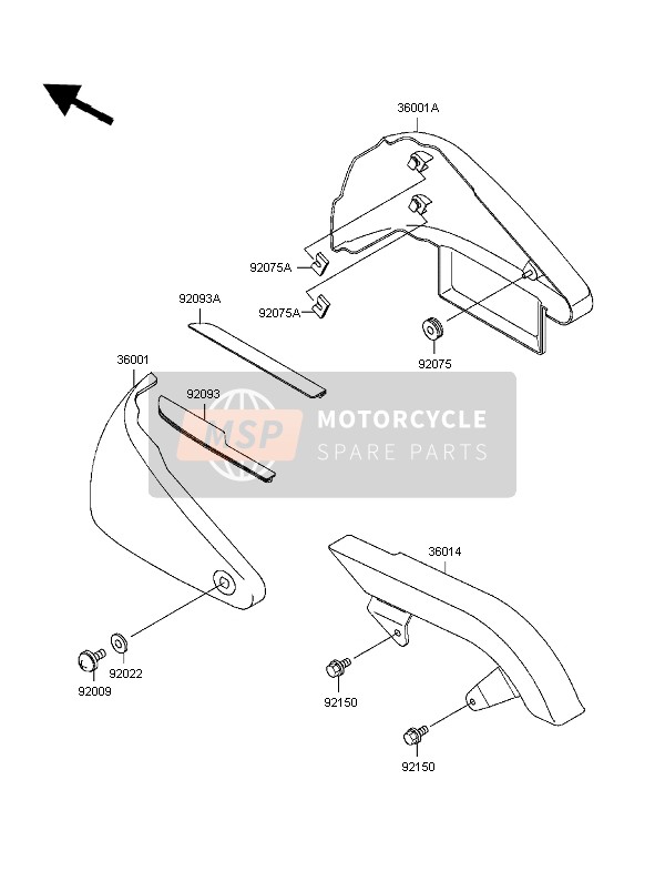 Kawasaki VN800 CLASSIC 1997 Side Cover & Chain Cover for a 1997 Kawasaki VN800 CLASSIC