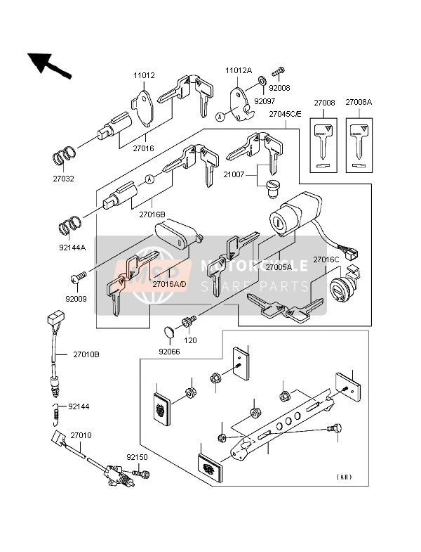 270455191, SWITCH-ASSY VN800-A9, Kawasaki, 1