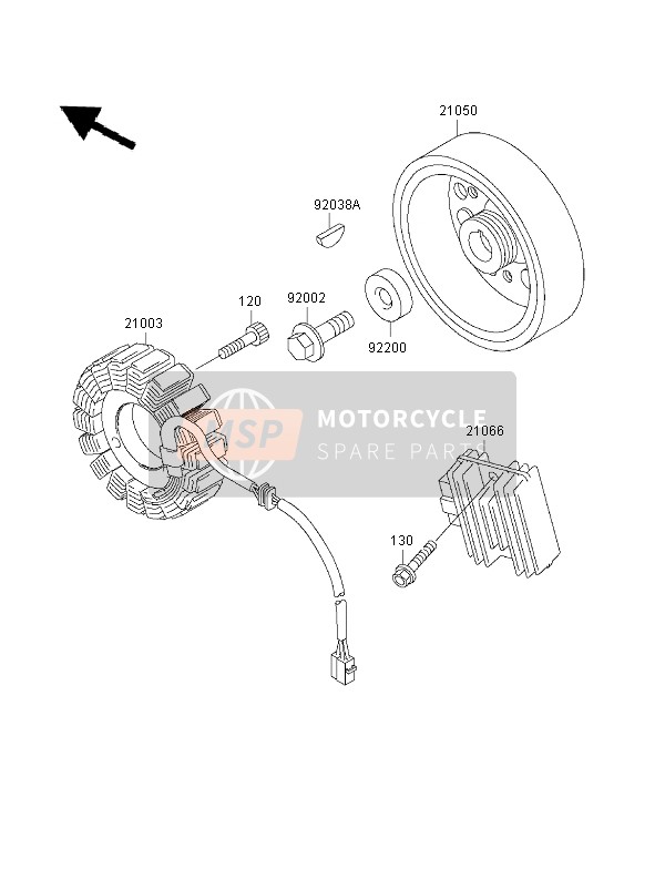 Kawasaki NINJA ZX-6R 1997 Generator for a 1997 Kawasaki NINJA ZX-6R