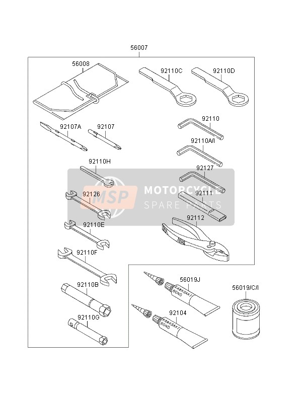 Kawasaki NINJA ZX-6R 1997 Outils des propriétaires pour un 1997 Kawasaki NINJA ZX-6R