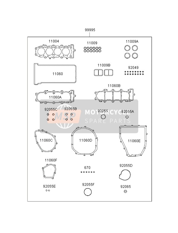 Kawasaki NINJA ZX-6R 1997 Gasket Kit for a 1997 Kawasaki NINJA ZX-6R