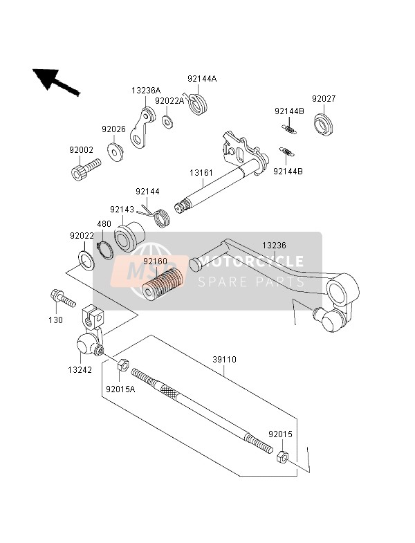 Kawasaki NINJA ZX-7RR 1997 Gear Change Mechanism for a 1997 Kawasaki NINJA ZX-7RR