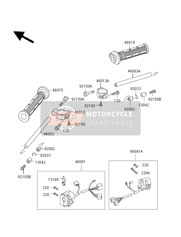 Kawasaki NINJA ZX-7RR 1997 Guidon pour un 1997 Kawasaki NINJA ZX-7RR