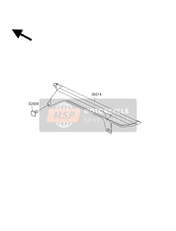 Kawasaki NINJA ZX-7RR 1997 Chain Cover for a 1997 Kawasaki NINJA ZX-7RR