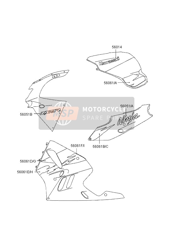 560611811, Pattern,Lwr Cowling,Fr,Lwr,Lh, Kawasaki, 0