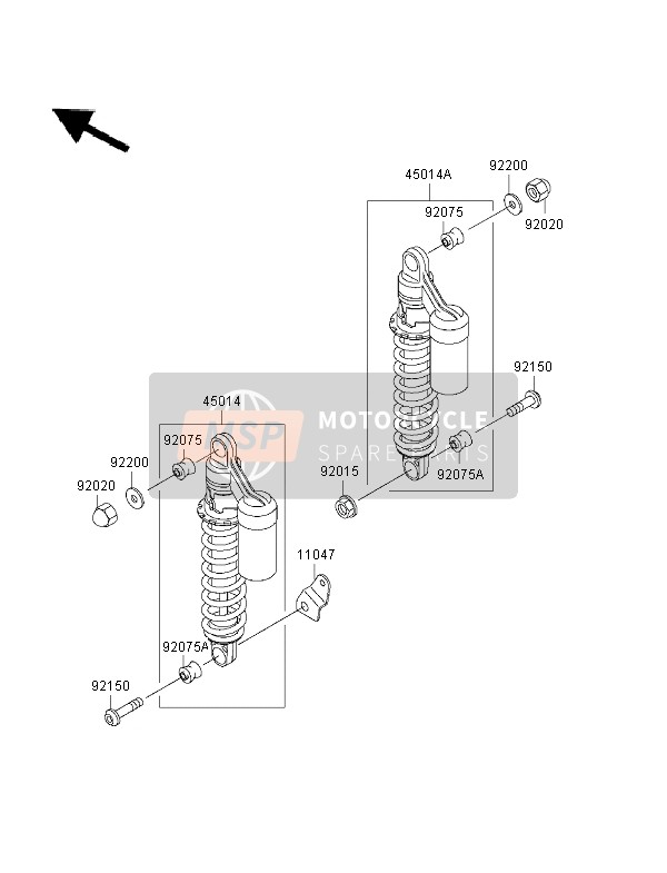 Kawasaki ZRX1100 1997 Suspension & Shock Absorber for a 1997 Kawasaki ZRX1100