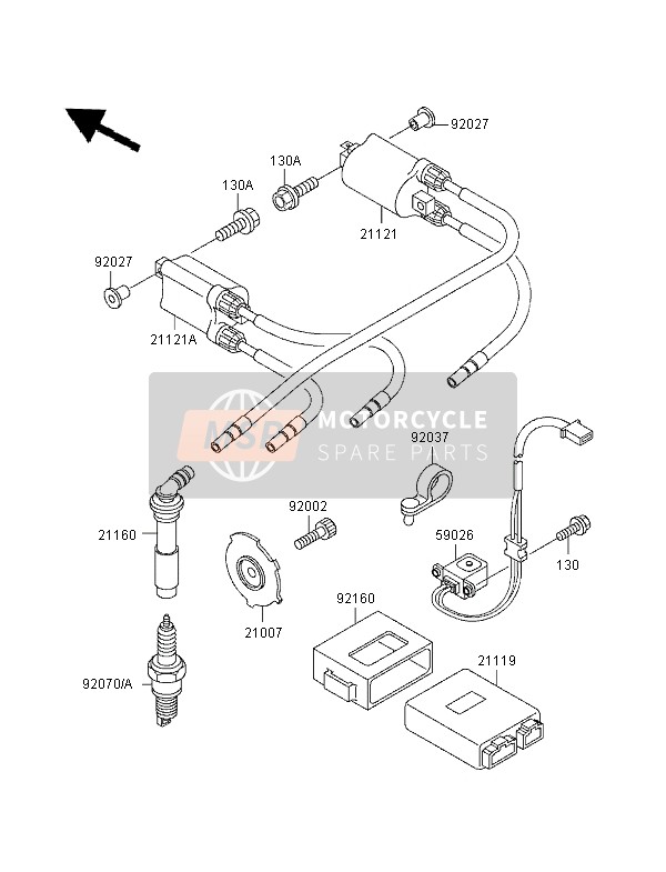 Kawasaki ZXR400 1997 Ignition System for a 1997 Kawasaki ZXR400