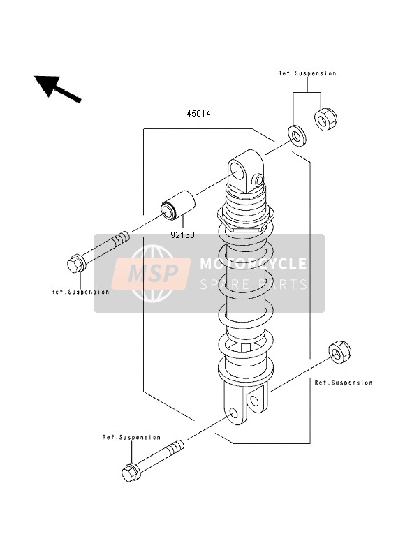 Kawasaki ZXR400 1997 Shock Absorber for a 1997 Kawasaki ZXR400