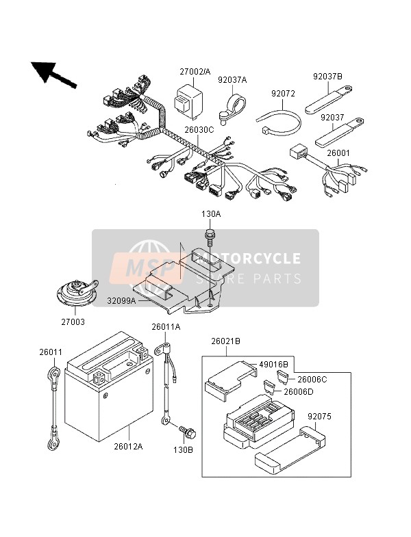 Kawasaki ZXR400 1997 Chassis Electrical Equipment for a 1997 Kawasaki ZXR400