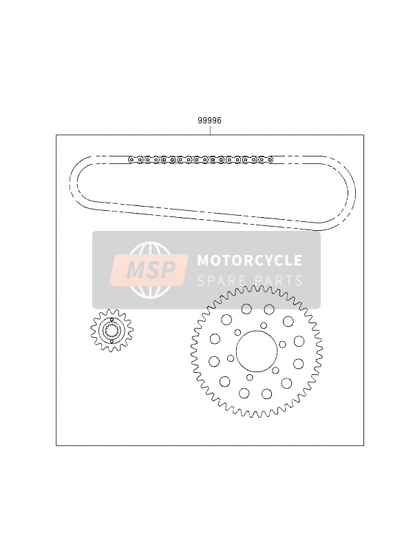 Kawasaki ZXR400 1997 Kit chaîne pour un 1997 Kawasaki ZXR400