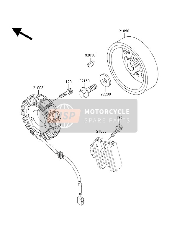 Kawasaki ZZ-R600 1997 Generator for a 1997 Kawasaki ZZ-R600