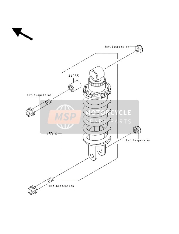 Kawasaki ZZ-R600 1997 Shock Absorber for a 1997 Kawasaki ZZ-R600