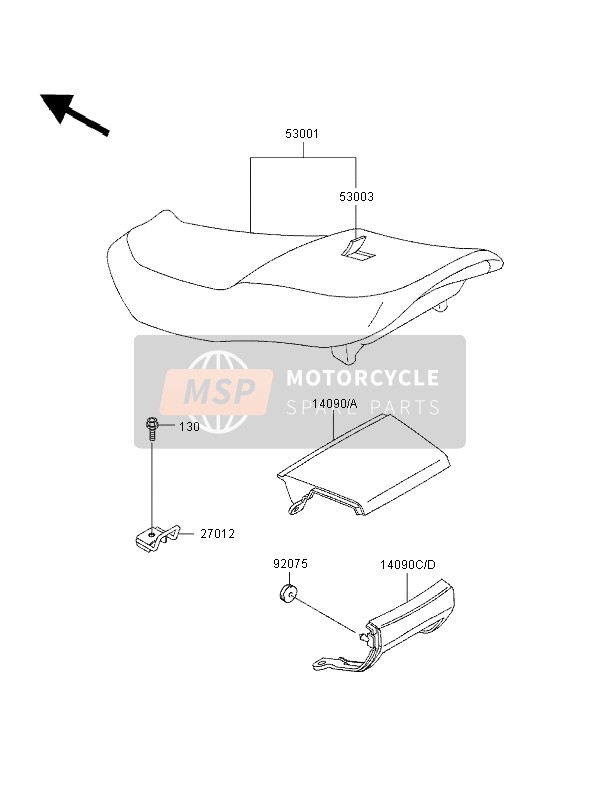 Kawasaki ZZ-R600 1997 Seat for a 1997 Kawasaki ZZ-R600