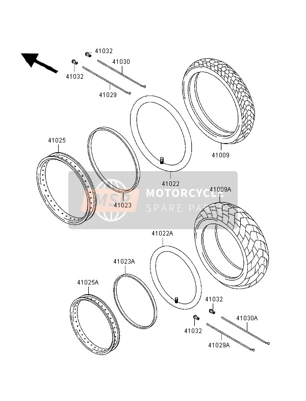 410251405, Rim,Fr,1.85X17, Kawasaki, 0