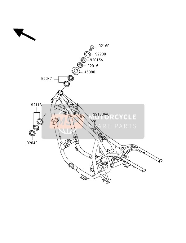 321601511, FRAME-COMP, Kawasaki, 0