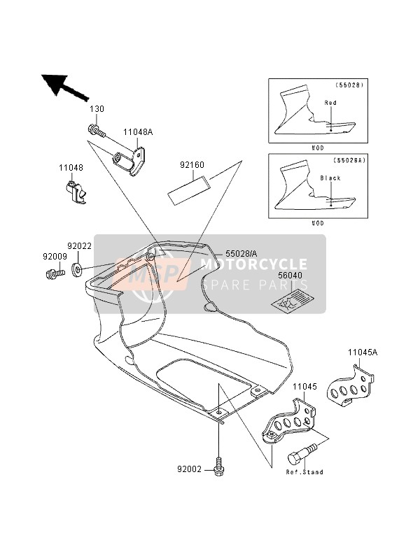 550281161B5, Cowling,Lwr,Black Pearl, Kawasaki, 0