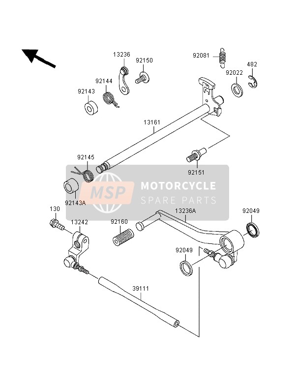 Kawasaki NINJA ZX-6R 1998 Gear Change Mechanism for a 1998 Kawasaki NINJA ZX-6R