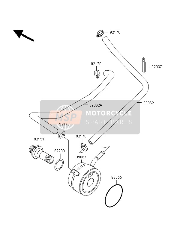 Kawasaki NINJA ZX-6R 1998 Oil Cooler for a 1998 Kawasaki NINJA ZX-6R