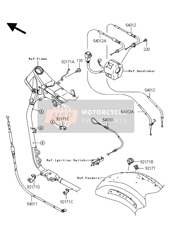 Kawasaki VN2000 2004 Cables for a 2004 Kawasaki VN2000