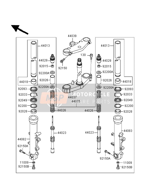 920261519, Spacer,Fork,L=120, Kawasaki, 0