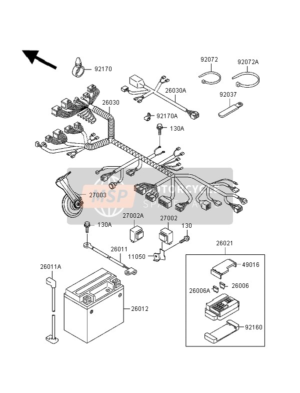 Kawasaki NINJA ZX-6R 1998 Chassis Electrical Equipment for a 1998 Kawasaki NINJA ZX-6R